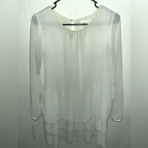 White silk long shirt Baluoke from amazon.